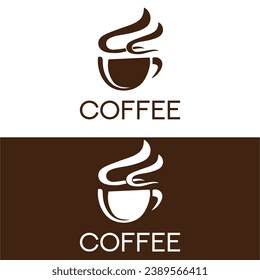  Vektorsilhouette einer Tasse Kaffee. Kaffee- und Tasse-Design.

