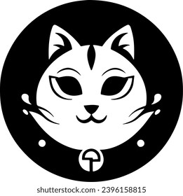 Vector silhouette of Cute Cat