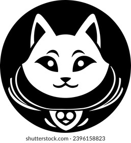 Vector silhouette of Cute Cat