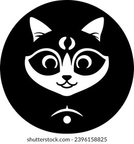 Vector silhouette of Cute Cat