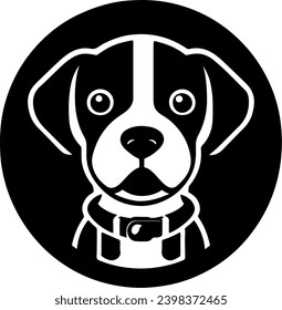 Vektor-Silhouette des Cute-Hundes