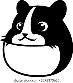 Vector silhouette of Cute hamster