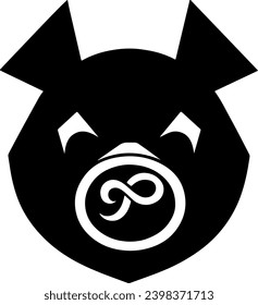 Silueta vectorial de cerdo cutáneo