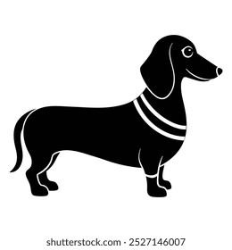 Uma silhueta vetorial dachshund vetor.