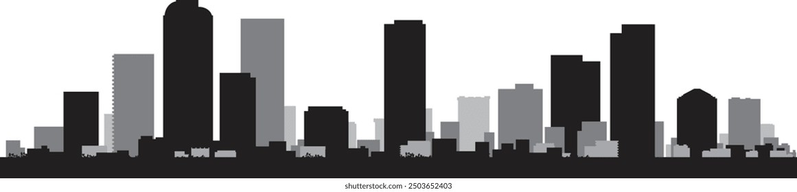 Vector silhouette of Denver prepared and cleaned