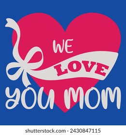 Vector Silhouette Design Asset for Mother’s Day - I Love Grandmother Logo, Mascot, Sticker, Clipart, T-Shirt