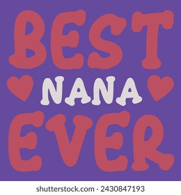 Vector Silhouette Design Asset for Mother’s Day - I Love Grandmother Logo, Mascot, Sticker, Clipart, T-Shirt