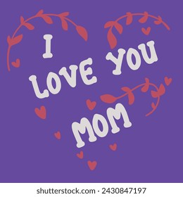 Vector Silhouette Design Asset for Mother’s Day - I Love Grandmother Logo, Mascot, Sticker, Clipart, T-Shirt