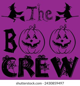 Vector Silhouette Design Asset for Halloween - Horror Quotes, Bat, Pumpkin, Haunted House Logo, Mascot, Sticker, Clipart, T-Shirt