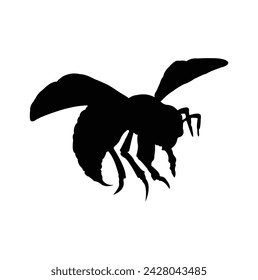 vector silhouette design
bee on white background