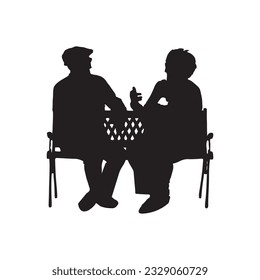 Silueta vectorial de personas con discapacidad en un vector de fondo blanco