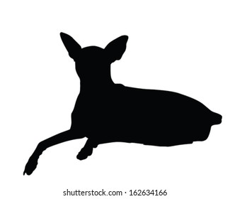 Vector Silhouette of a dog