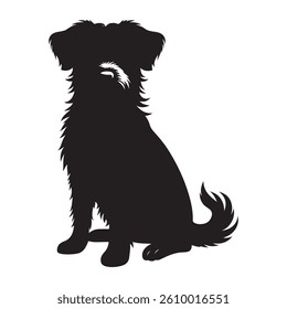 Vector silhouette of a dog, Dog illustration, Dog art, Dog drawing, Pet Animal Silhouette.