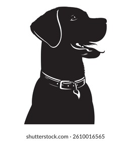 Vector silhouette of a dog, Dog illustration, Dog art, Dog drawing, Pet Animal Silhouette.