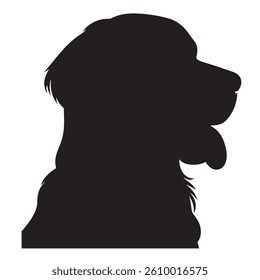 Vector silhouette of a dog, Dog illustration, Dog art, Dog drawing, Pet Animal Silhouette.