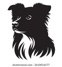 Vector silhouette of a dog, Dog illustration, Dog art, Dog drawing, Pet Animal Silhouette.