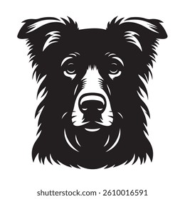 Vector silhouette of a dog, Dog illustration, Dog art, Dog drawing, Pet Animal Silhouette.