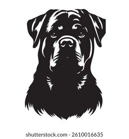 Vector silhouette of a dog, Dog illustration, Dog art, Dog drawing, Pet Animal Silhouette.