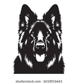 Vector silhouette of a dog, Dog illustration, Dog art, Dog drawing, Pet Animal Silhouette.