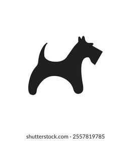 Vector silhouette of dog on black. dog logo design, dog icon design for any business, Cat or dog paw icon. Paw icon. pets design, animals, Zoo, vet logo element. Paw print vector symbol. eps 10