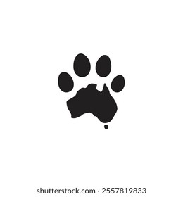 Vector silhouette of dog on black. dog logo design, dog icon design for any business, Cat or dog paw icon. Paw icon. pets design, animals, Zoo, vet logo element. Paw print vector symbol. eps 10