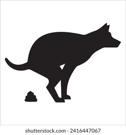 Vektorsilhouette eines Hundes auf weißem Hintergrund. Hund-Schwarz-Bild einfache Farbänderung und Größe eps10