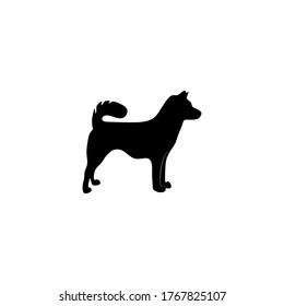 Vector silhouette of a dog with transparent background