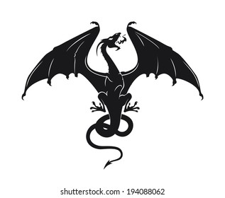 vector silhouette of the dragon