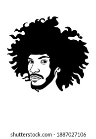 Vector Silhouette Drawing Head Black African Stock Vector (Royalty Free ...