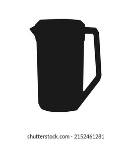 vector silhouette of a drinking water pot that is very familiar to Indonesian families.