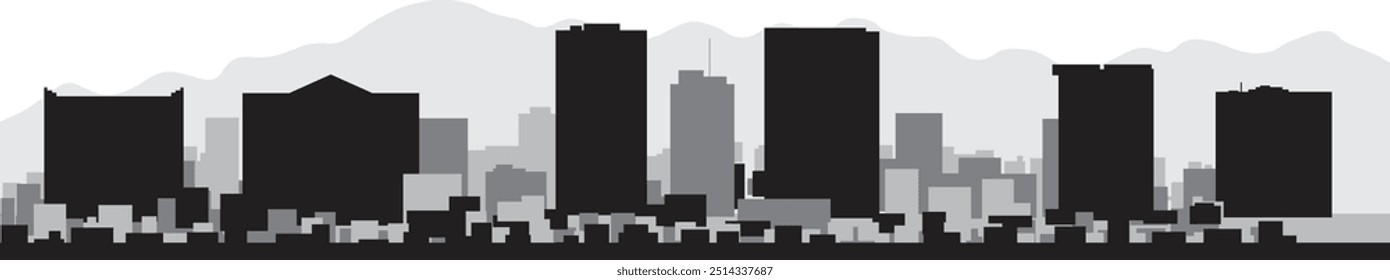 Vector silhouette of EL PASO TEXAS. prepared and cleaned