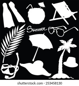 vector silhouette of the elements of rest