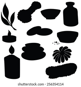 Vector silhouette elements spa