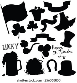 Vector silhouette elements St. Patrick's Day