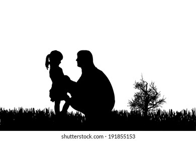 Silhouettes Sad Couple Sitting Back Back Stock Vector (Royalty Free ...