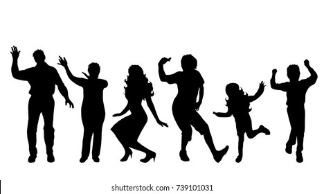 49,125 Black party people silhouette Images, Stock Photos & Vectors ...