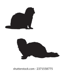 Vektorsilhouette von Ferret Kunstsilhouette
