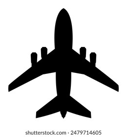 Vector silhouette of a fighter jet in flight. On a white background