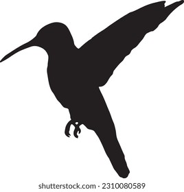 Vector silhouette flying birds on white background. Tattoo

