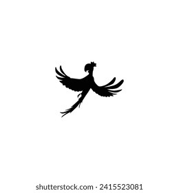  Vector silhouette flying birds on a white background. Tattoo.A Flock of Flying Birds.