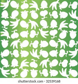 vector silhouette fruits