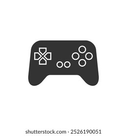 Silueta de Vector del joystick de la consola de juegos aislado en el fondo blanco