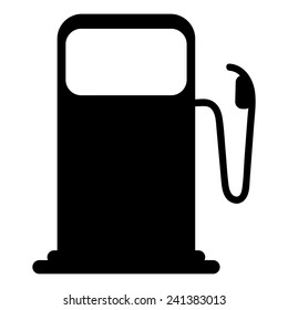 Vector Silhouette Gas Pump Isolated On Stock Vector (Royalty Free ...