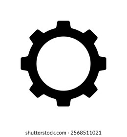 Vector silhouette of gear or cog wheel vector design and illustration