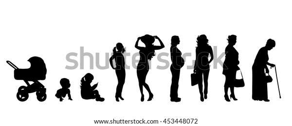 Vector Silhouette Generation People Stock Vector (Royalty Free ...