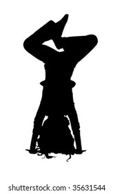 vector silhouette of the girl