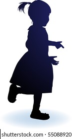 vector silhouette girl