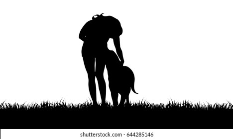 1,650 Woman Dog Silhouette Sitting Images, Stock Photos & Vectors ...