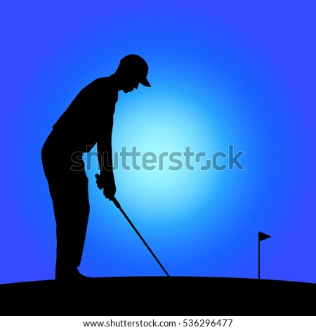 Similar – Image, Stock Photo golfing the sun Joy Sports