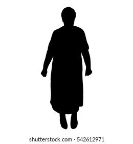 vector, silhouette Granny isolated, grandmother silhouette